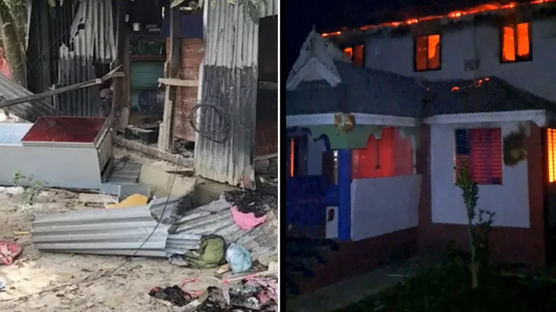 বিএনপিতে যোগ দেওয়ায় শরীয়তপুরে ৯টি বাড়ি ভাঙচুর ও অগ্নিসংযোগ